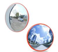 Convex Mirrors for Blind Spot - 60 cm Diameter - Round - Wall Mounted Unbreakable Surveillance Security Curved Mirror - 130 Degree Wide Angle