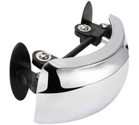 Convex Motorcycle Rearview Mirror Silver 180 Degree Wide Angle