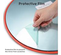 Convex PC Safety Mirror for Blind Spot Detection - 18 Inch Wide-Angle Traffic & Parking Corner Mirror, Shatterproof Polycarbonate,(12 inch)