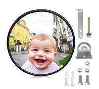 Convex Safety Mirror - 30CM Round Safety Mirror for Driveway, Wide Angle Visible High-Definition Convex Security Mirror for Garage, Traffic, Store, Office, Courtyard, Warehouse