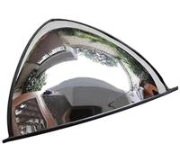 Convex Safety Mirror, Spherical Reflector with Wall Mount, Durable Acrylic Half Dome for Supermarket and Warehouse Surveillance, 60cm/24in