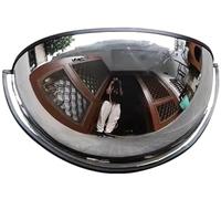 Convex Safety Mirror, Spherical Reflector with Wall Mount, Durable Acrylic Half Dome for Supermarket and Warehouse Surveillance, 60cm/24in