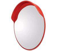 Convex Safety Mirror with Adjustable Bracket & Anti-Glare Coating, High-Impact Traffic Mirror for Garage, Warehouse, Office Security, Outdoor, 75cm
