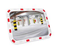 Convex Security Mirror Rectangular - Adjustable Bracket, Traffic & Wide Angle Mirror for Indoor/Outdoor Use - Parabolic Fish Eye Mirrors
