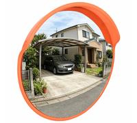 Convex Traffic Mirror PC Plastic Road Black/Orange Multi Sizes vidaXL