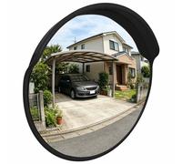 (45 cm) vidaXL Convex Traffic Mirror PC Plastic Road Safety Black/Orange Multi Sizes
