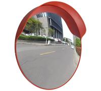 Convex Traffic Mirror PC Plastic Road Black/Orange Multi Sizes vidaXL