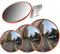 Convex Traffic Mirrors, Driveway Blind Spot Mirror, Safety Mirror for Store Office and Warehouse Security to Eliminate Blind Spots, 130 Degree Wide Angle, with Wall Bracket, Diameter 60cm