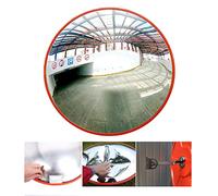Convex Traffic Safety Mirror 30cm/12 inch, Adjustable Curved Security Mirror Blind Spot Mirror Unbreakable Convex Mirror for Garage, Driveway, Park, Shop Wide Angle Mirror with Wall Fixing Bracket