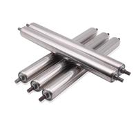 Conveyor Roller 1.5 Inch Diameter Gravity Conveyor Replacement Tube/Feed Table Rollers, Industrial Factory Detachable Stainless Rolle with Spring Shaft(5 Pack,450mm/17.7in)