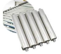 Conveyor Roller Gravity Transmission Replacement Tube, 50mm Dia Bearing Conveyor Roller for Industrial Transmission, 1000 800 600 500 300 200 MM(10 Pack,L 32in/812mm)