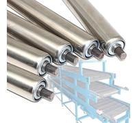 Conveyor Roller Pack of 5 Metal Roller for Factory Production Line Gravity Conveyor, Powerless Smooth Movement(Dia 60MM/2.4'',L 850MM(33.4in))