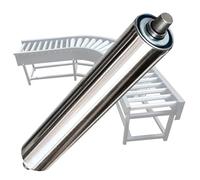 Conveyor Roller, Powerless Roller, Gravity Transmission Replacement Part, Replacement Roller for Conveyor, Gravity Roller for Warehouses and Product Transportation in factories, Φ25MM, 300MM
