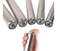 Conveyor Rollers 2 1.5 1 Inch Diameter, 5 Pcs Spring Loaded Gravity Transmission Replacement Part for Woodworking, Roller Stand, Unload Station & Warehouse Factory(Dia 1 1/2"/38mm,L 34in/863mm)