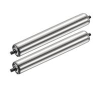 Conveyor Rollers Set of 2, Heavy Duty Gravity Rollers for DIY Projects and Factories, Smooth Operation, Diameter 38mm, Length 500mm (19.7in)