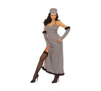 Convict Beauty Black/White Small Adult Ladies Fancy Dress Costume