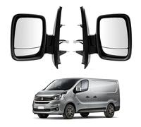 Convitex Full Door Wing Mirror Right +Left Side Dead Angle Heated Mirrors with Temp Sensor for Vauxhall Vivaro (2014-) Opel Vivaro B (14-19) Renault Trafic 3 (14-20) Fiat Talento Nissan NV300