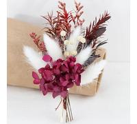 CONVOW 2PC Wedding Mini Corsage Dried Flower Combination Dried Plants Artificial Decoration Diy Festival Decor