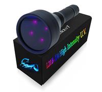 Convoy L21B-X4 365nm UV Flashlight with ZWB2 Filter by Lumencraft - Long Range, Ideal for Hunting Fluorescent Minerals - Enhanced LED Chip & Heatsink - Handheald Blacklight Flashlight