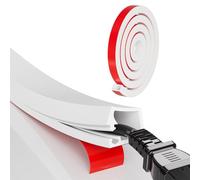 Conwang Mini Side-Opening Cable Trunking White,Flexible Silicone Wire Cover for 1 Cable up to 9mm,Self-Adhesive Cable Concealer for Wall,Easy-Access Cord Hider for TV,Ethernet,USB and Speaker Wires