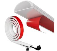 Conwang White Cable Trunking Self Adhesive For 2-3 Electric Cables,Flexible Wire Covers For Cables,Conduit Wire Trunking,TV Cable Hider For Wall,Silicone Side Opening Wire Hider For Cables,3m