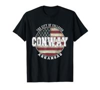 Conway Arkansas, Vintage American Flag Value Graphic T-Shirt