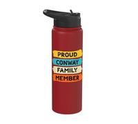Conway Surname Proud Family Member Conway Stainless Steel Insulated Water Bottle