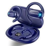Conyat Open Ear Headphones, 58H Playtime Bluetooth 5.4 Wireless Earbuds with Immersive Stereo, Air Conduction Earphones with HD Mic, ENC Clear Calls/LED Display/IPX7 Waterproof Open Ear Earbuds, Blue