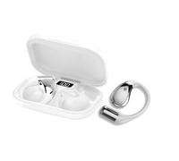 Conyat Open-Ear Headphones, Bluetooth 6.0 Wireless Earbuds Powerful Sound, 40H Open Ear Earbuds with Mic, Adjustable Ear Hooks, Ultra-Comfort, IPX7 Waterproof Earphones for Workouts/Running, Milky