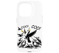 Coo! Coo! Pidgeon King being overthrown in a coup d'état. Case for iPhone 15 Pro