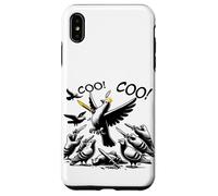Coo! Coo! Pidgeon King being overthrown in a coup d'état. Case for iPhone XS Max