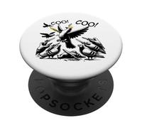Coo! Coo! Pidgeon King being overthrown in a coup d'état. PopSockets Adhesive PopGrip