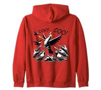 Coo! Coo! Pidgeon King being overthrown in a coup d'état. Zip Hoodie