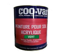 Coo-Var Acrylic Paint for Indoor and Outdoor Concrete Flooring - Fast Drying - Dark Green 2.5L