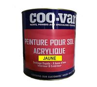 Coo-Var Acrylic Paint for Indoor and Outdoor Flooring Cement Concrete Quick Drying 1L Yellow