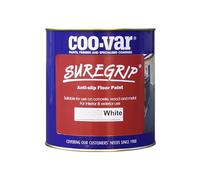 Coo-Var SureGrip Non Slip Anti Slip Floor Paint for Concrete, Metal & Wood (5 Litre, Light Grey)