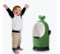 Coo11 2 in 1 Kids Urinal Free-Standing & Wall Mount Toilet Training Stand, Height Adjustable Anti-Drip Design, 1m Drainage Pipe, Cleaning Brush, Suction Cup for Easy Cleaning 18-36 Months+ Green