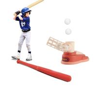 COO11 Kids Baseball Bat and Ball Pitching Machine, Automatic Baseball Launcher,Safe Play Outdoor Training, Lightweight, Soft Grip, Suitable for 3+Years Kids
