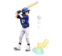 COO11 Kids Baseball Bat and Ball Pitching Machine, Automatic Baseball Launcher,Safe Play Outdoor Training, Lightweight, Soft Grip, Suitable for 3+Years Kids