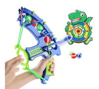 Coo11 Kids Bow and Dart Board popping gun Toys for Kids with 6 Sticky Balls, Indoor/Outdoor Dinosaur Target Game Set, Target Shooting Toys,Gifts for Boys & Girls 3 to 7 Years Old