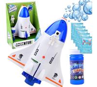 Coo11 Kids Bubble Machine, Automatic Rocket Bubble Maker, Included 1 bottle, 5 Bubbles Solutions, Outdoor and Indoor, Suitable for 3+ Year Kids