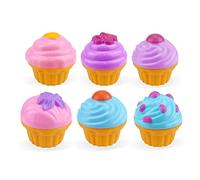 COO11 Kids Desert Toys, Mini Chocolate Cupcakes, Realistic Food Cream Mousse Artificial Cupcake Toy, Pretend Playhouse Party Toys, Role Play Food Set Children Play Kitchen, for Kids 3+ Years