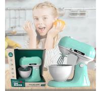 Coo11 Kids Hands-Free Food Mixer Machine Toy, Realistic Kitchen Pretend Play Dough Blender with Bowl, On/Off Button, Light & Sound, Educational Fun Learning Cooking Appliances for Toddlers Ages 3+