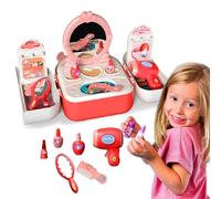 Coo11 Kids Makeup Set for Girls, Princess Pretend Play Makeup Toys with Cosmetic Bag, Christmas Birthday Present for 3-10 Years Old Girls (Peach)