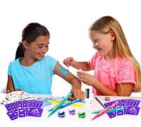 Coo11 Temporary Glitter Tattoos Kit Girls Set With Dye Color Glittering Shadow, Water Base Non Toxic Creative Kids, Fun Arts & Crafts