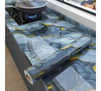 Cooalinar Kitchen Worktop Covering Vinyls Self Adhesive,Marble Contact Paper Kitchen Worktop Covering,Anti-Fouling Scratchproof,Cut To Size,For Countertop Furniture