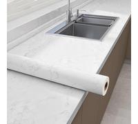 Cooalinar Marble Vinyls Wrap For Kitchen Worktop,Heat-Resistant Worktop Vinyls Covering,Easy To Remove,Cut To Size,Anti-Fouling Scratchproof,For Furniture Sticker,Kitchen,Worktops