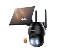 COOAU 4G LTE Cellular Security Camera Outdoor Wireless with SIM Card