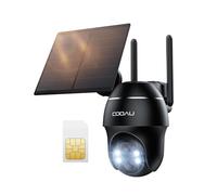 COOAU 4G LTE Cellular Security Camera Outdoor Wireless with SIM Card, 2K 360° PTZ Battery Camera,Solar No WiFi Wireless Outdoor Camera,Motion Detection,No WIFI Security Camera