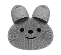 COOBAA Shower Foot & Back Scrubber, Silicone Made, Non Slip, Dirt Removing, Massaging, Grey